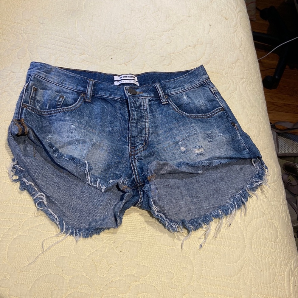 One x One Teaspoon denim shorts